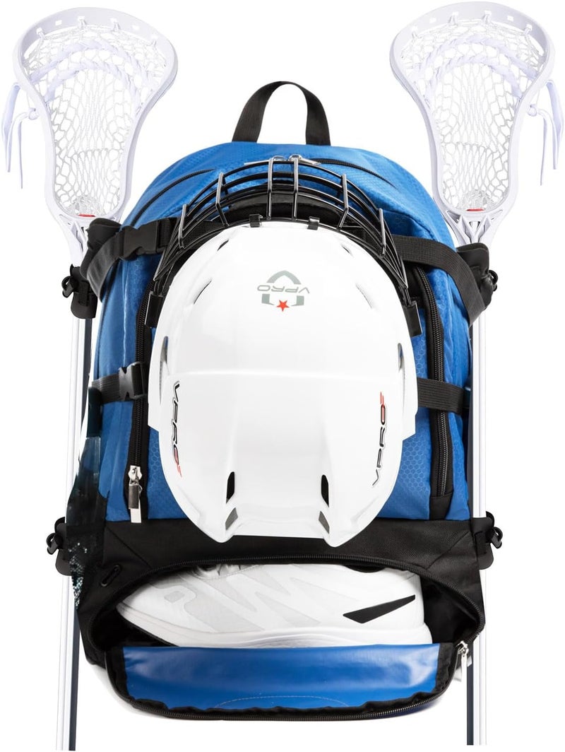 MARITTON Lacrosse Bag Backpack Holds Lacrosse & Field Hockey Equipment - Two Stick Holders, Separate Cleats Shoe Compartment - Image 1